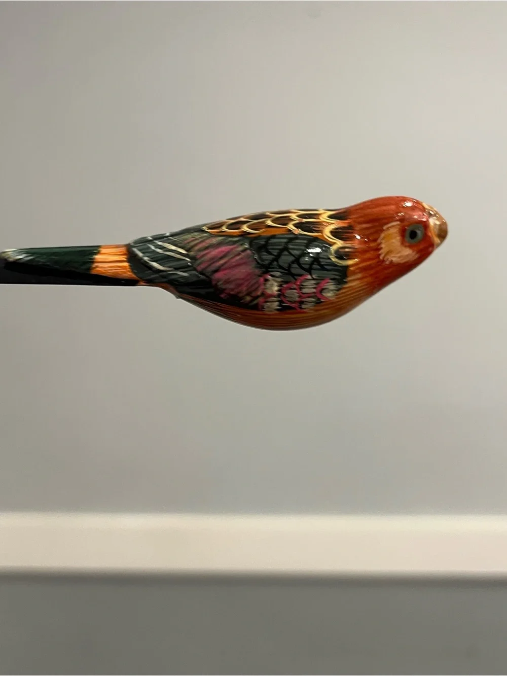 Vintage Hand Carved Set Of Wooden Duck Zebra Fish Bird Letter Openers